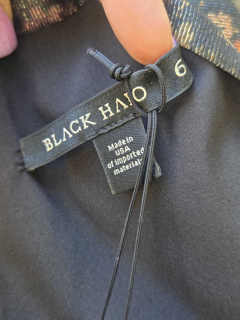 Black Halo Audrey Floral Halter Fit-and-Flare Dress in Multi-Pink - Picture 9 of 13